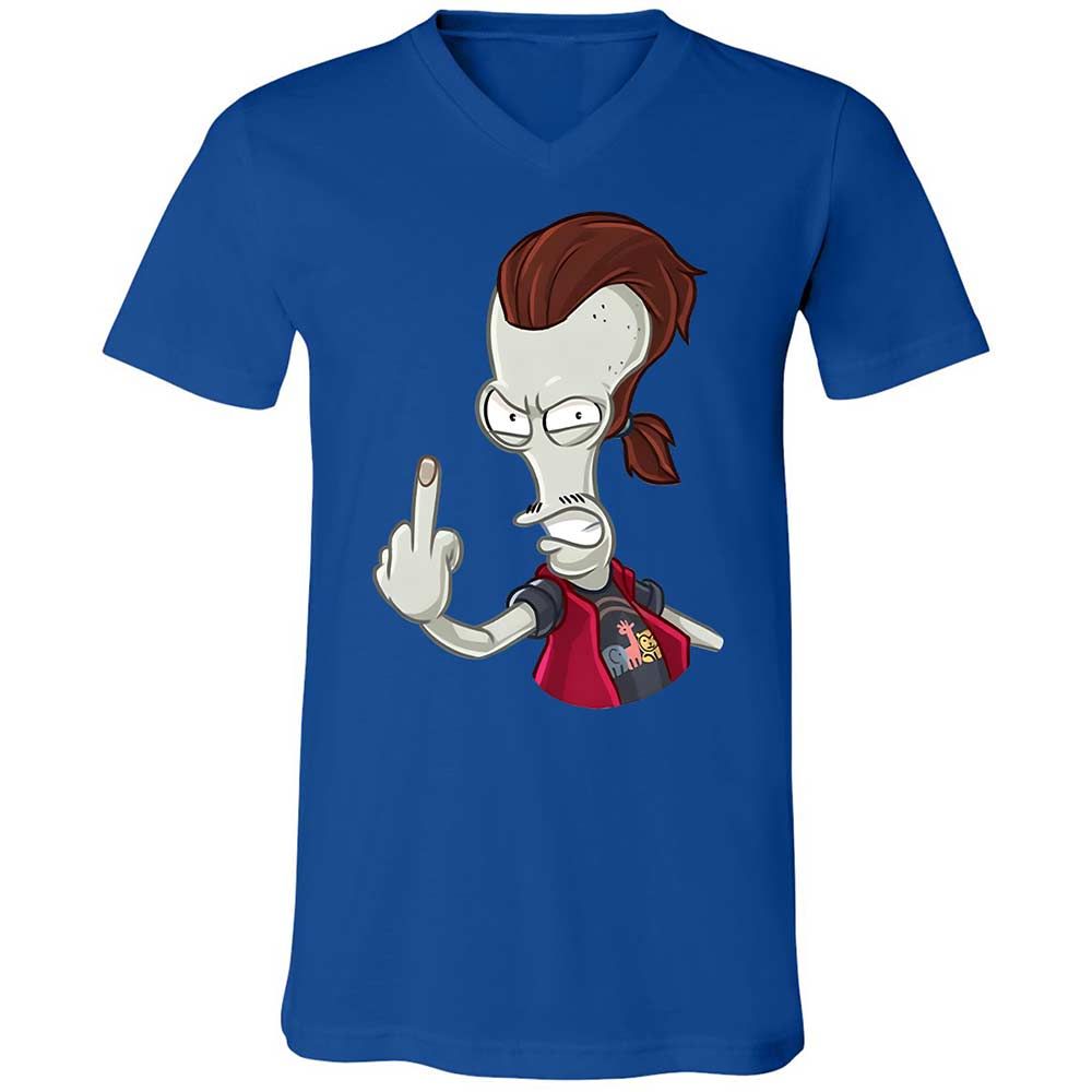 Unisex V-Neck T-Shirt - 9D53CTUE - True Royal - 3