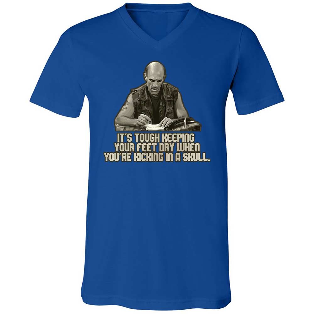 Unisex V-Neck T-Shirt - 5HPLX7QQ - True Royal - 3
