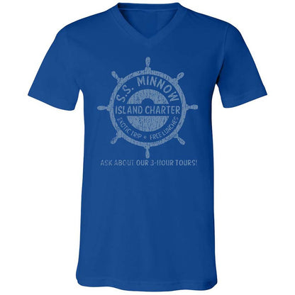 Unisex V-Neck T-Shirt - AH8PNLJ1 - True Royal - 3