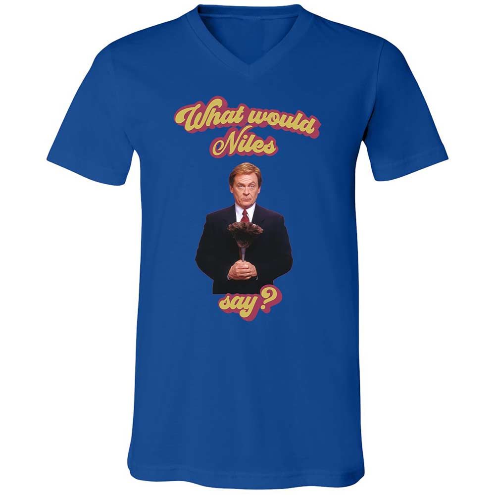 Unisex V-Neck T-Shirt - Y1XXTTVB - True Royal - 3