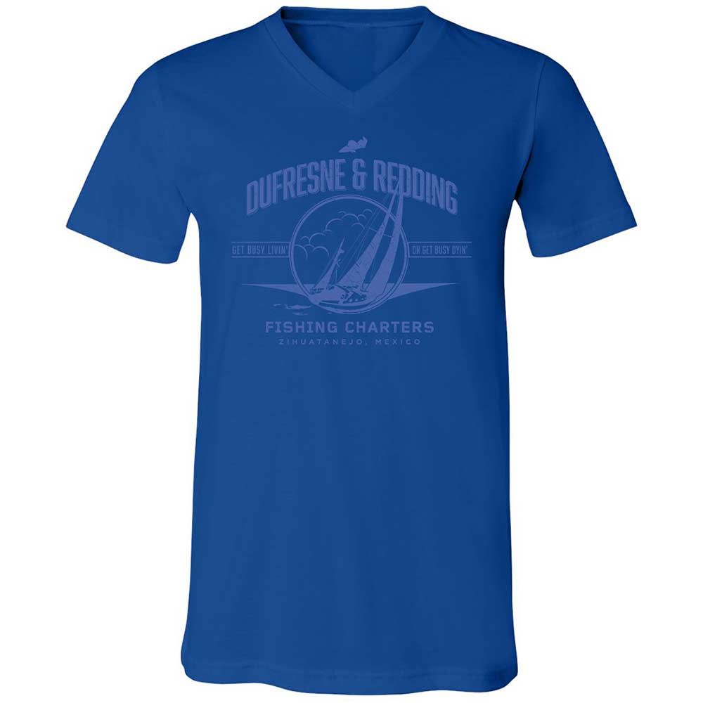 Unisex V-Neck T-Shirt - MYMCLMLQ - True Royal - 3