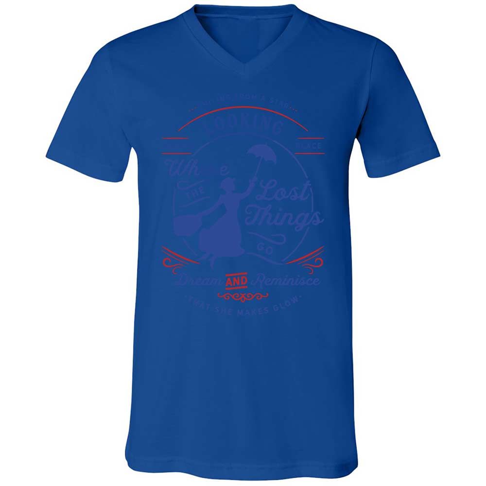 Unisex V-Neck T-Shirt - JJDKJW57 - True Royal - 3