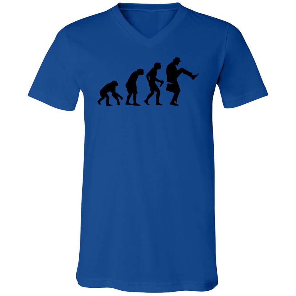 Unisex V-Neck T-Shirt - 7A2C82YS - True Royal - 3
