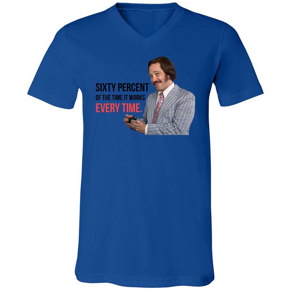 Unisex V-Neck T-Shirt - VZFYVV25 - True Royal - 3
