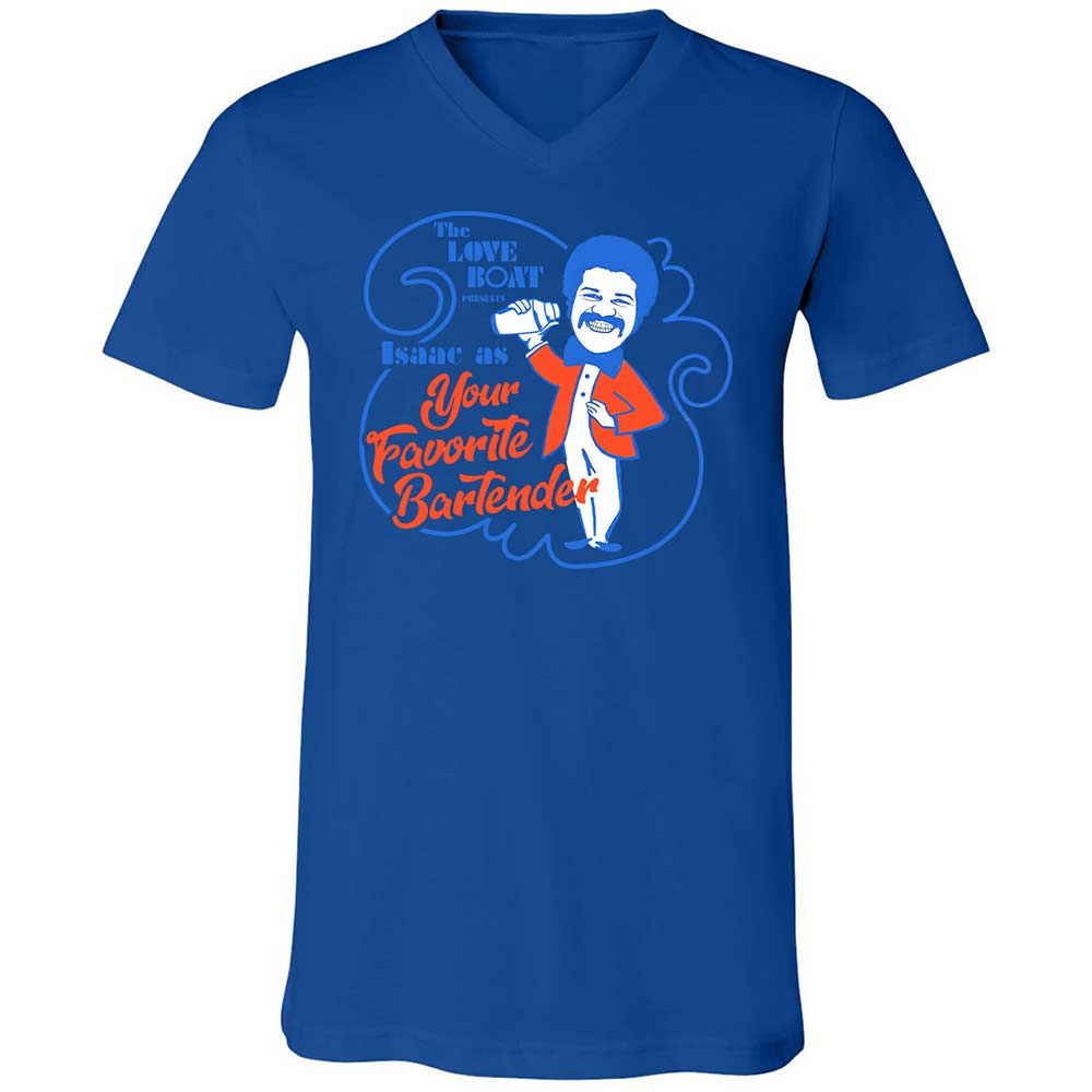 Unisex V-Neck T-Shirt - UEEKNUDB - True Royal - 3