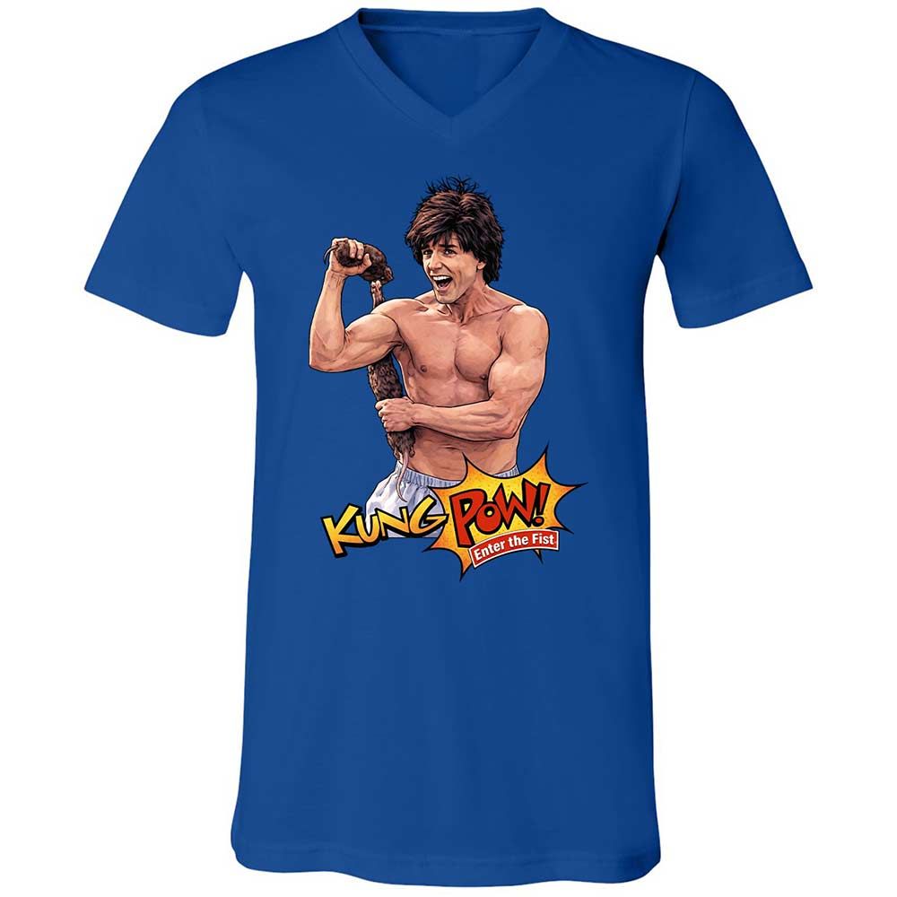 Unisex V-Neck T-Shirt - 64Z6JHMP - True Royal - 3