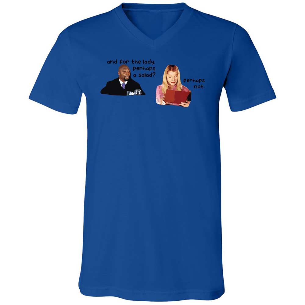 Unisex V-Neck T-Shirt - CBVWTR2Z - True Royal - 3