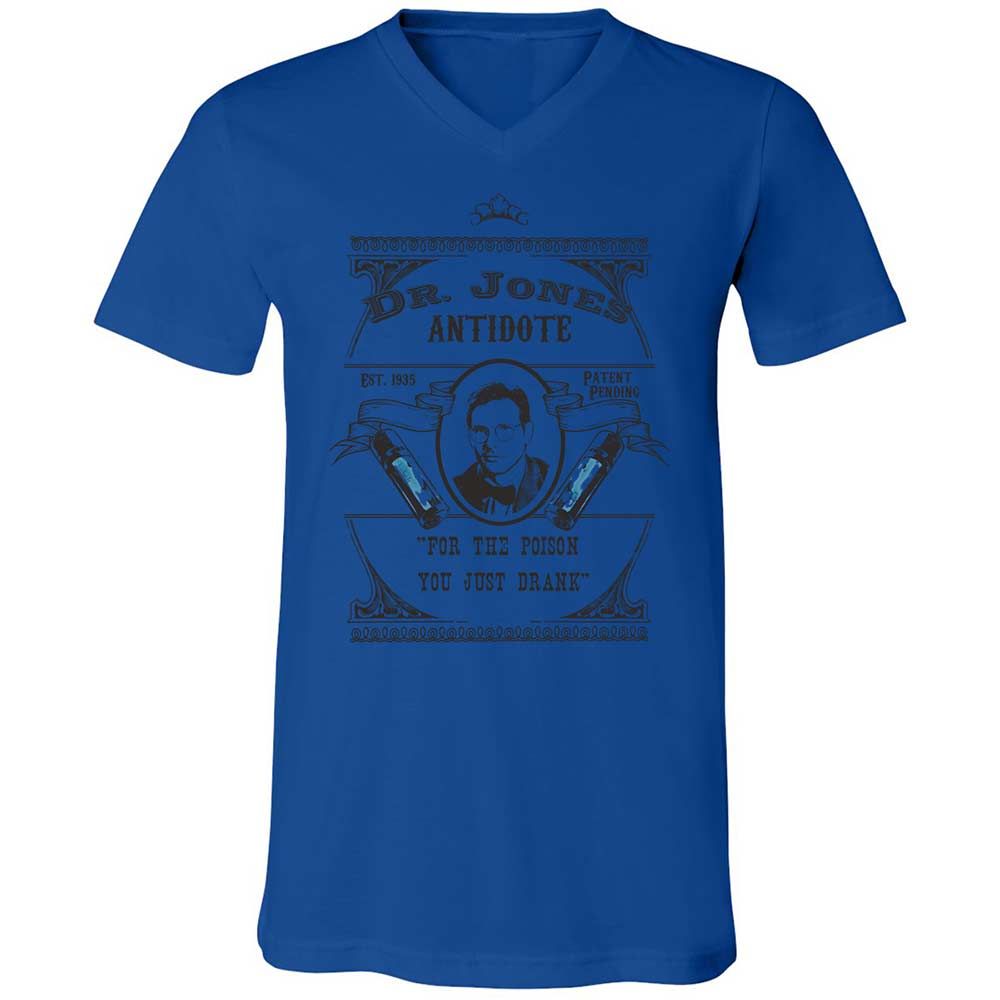 Unisex V-Neck T-Shirt - YFEZFQKR - True Royal - 3