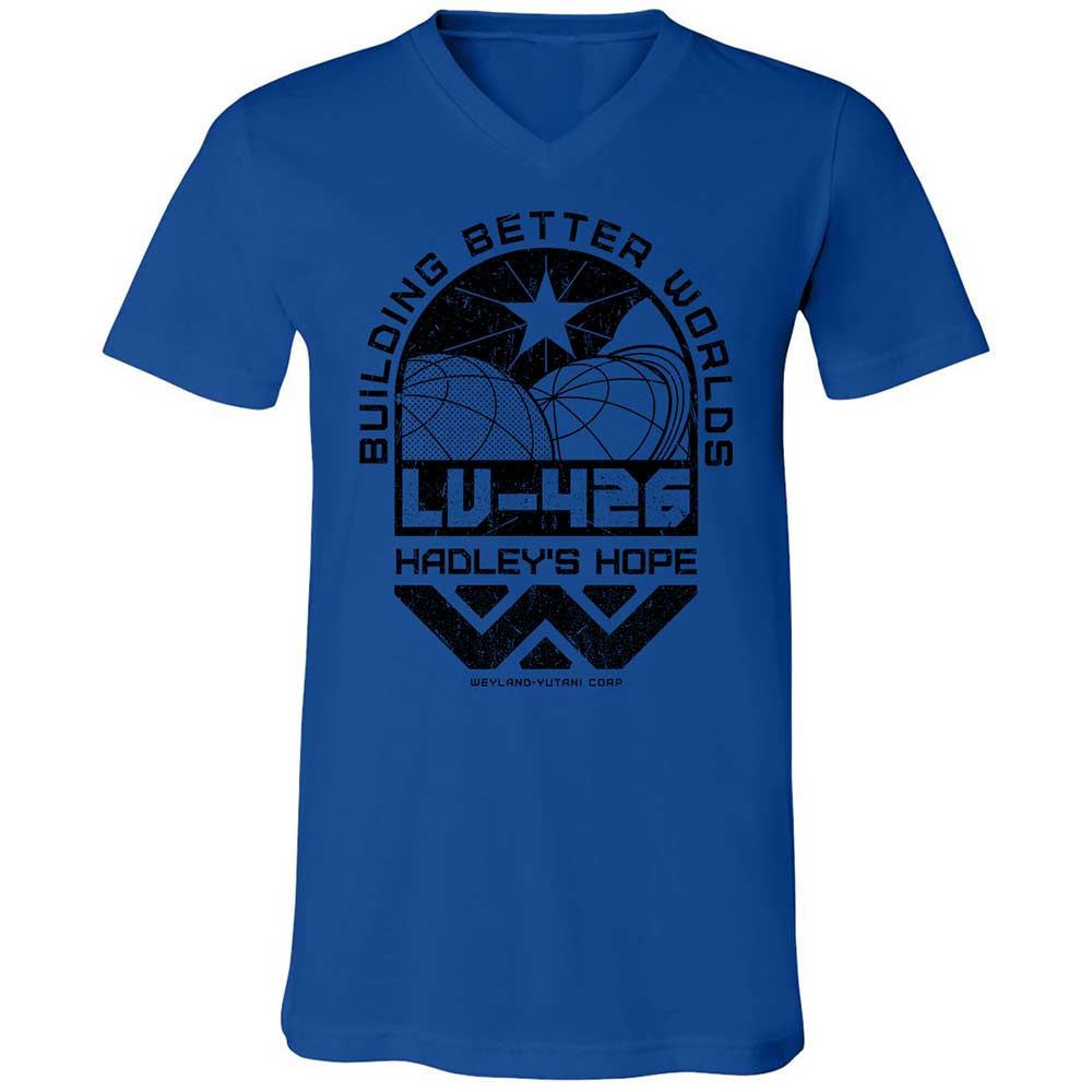 Unisex V-Neck T-Shirt - 49LNVHDF - True Royal - 3