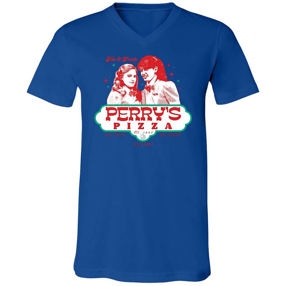 Unisex V-Neck T-Shirt - VX1M5QGW - True Royal - 3