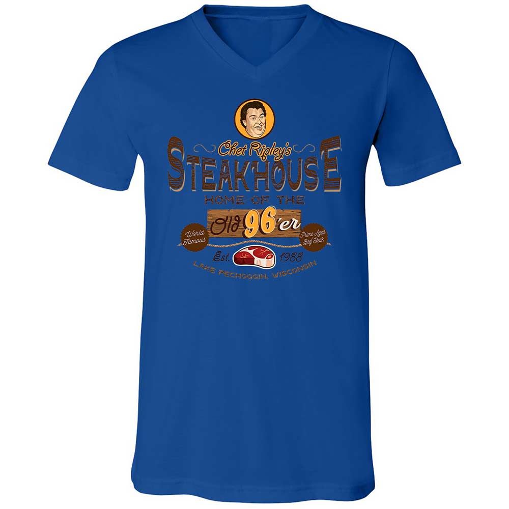 Unisex V-Neck T-Shirt - FFY6KWTR - True Royal - 3