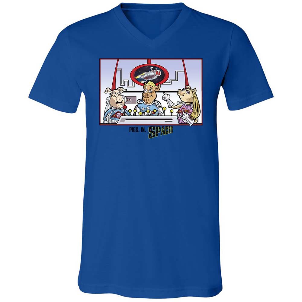 Unisex V-Neck T-Shirt - 1RYZ9RDN - True Royal - 3