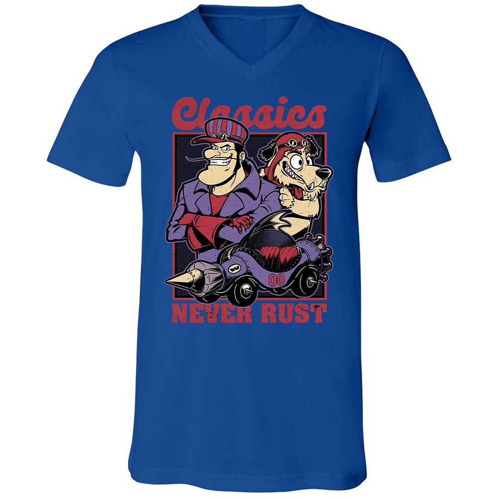 Unisex V-Neck T-Shirt - RBGTEHSV - True Royal - 3