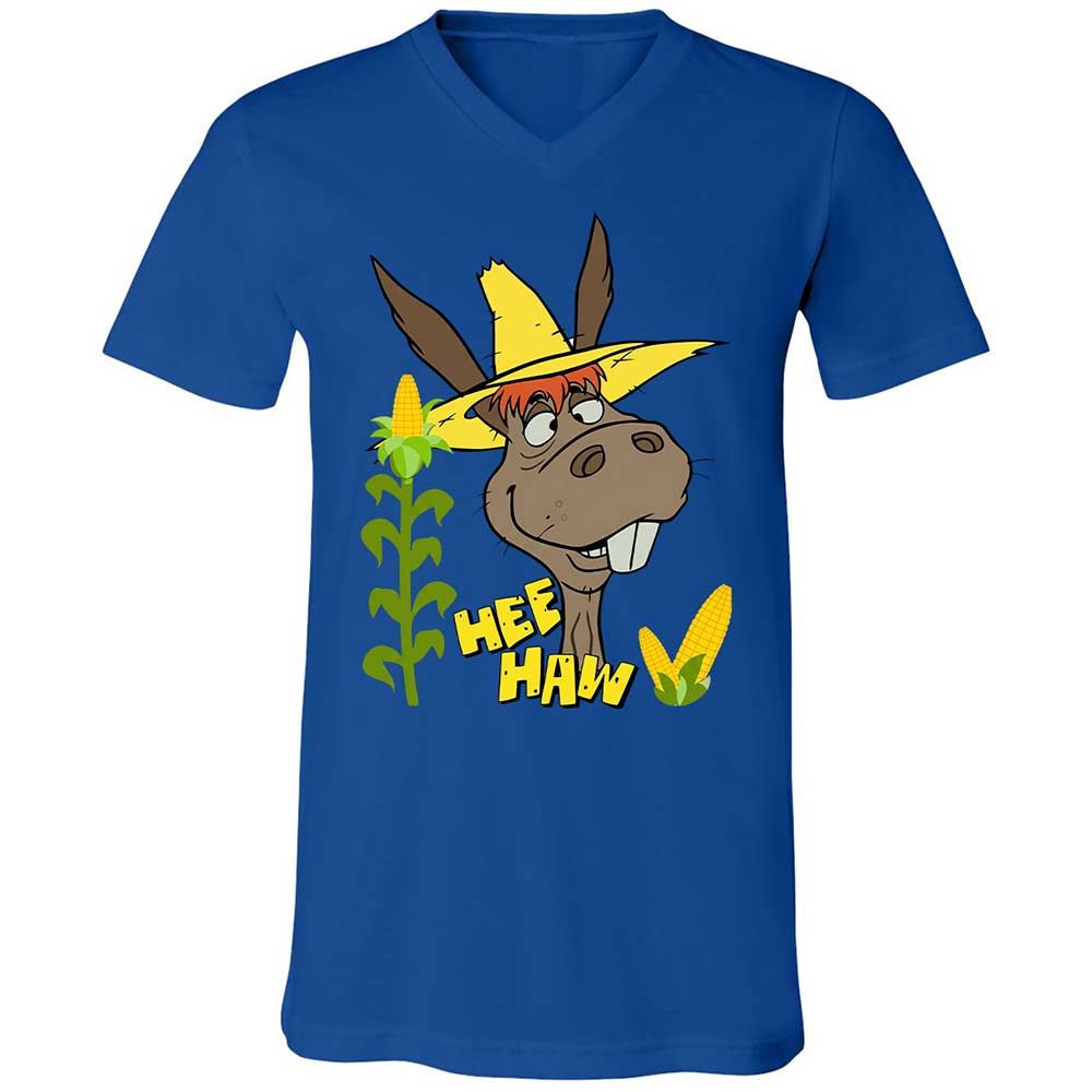 Unisex V-Neck T-Shirt - XDKT7B58 - True Royal - 3