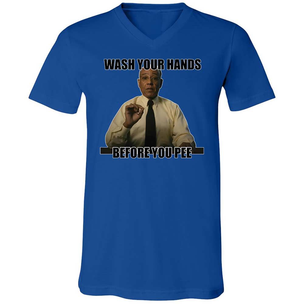 Unisex V-Neck T-Shirt - C2U7RHMR - True Royal - 3