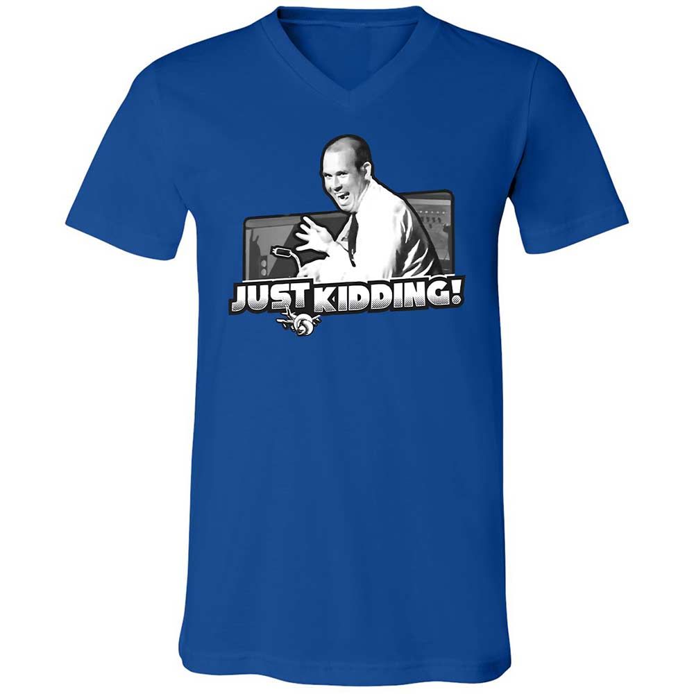Unisex V-Neck T-Shirt - JZWFLF69 - True Royal - 3