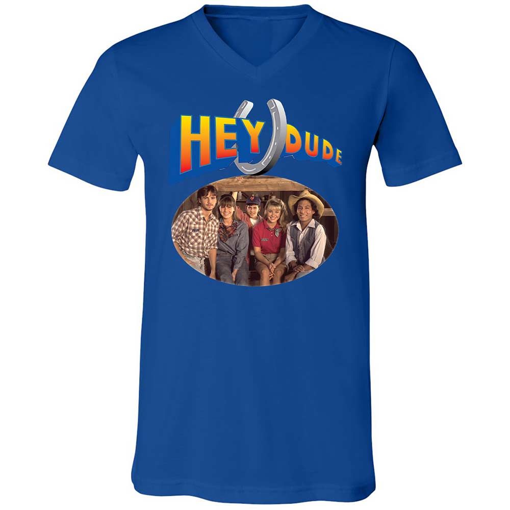 Unisex V-Neck T-Shirt - E2D4SL45 - True Royal - 3
