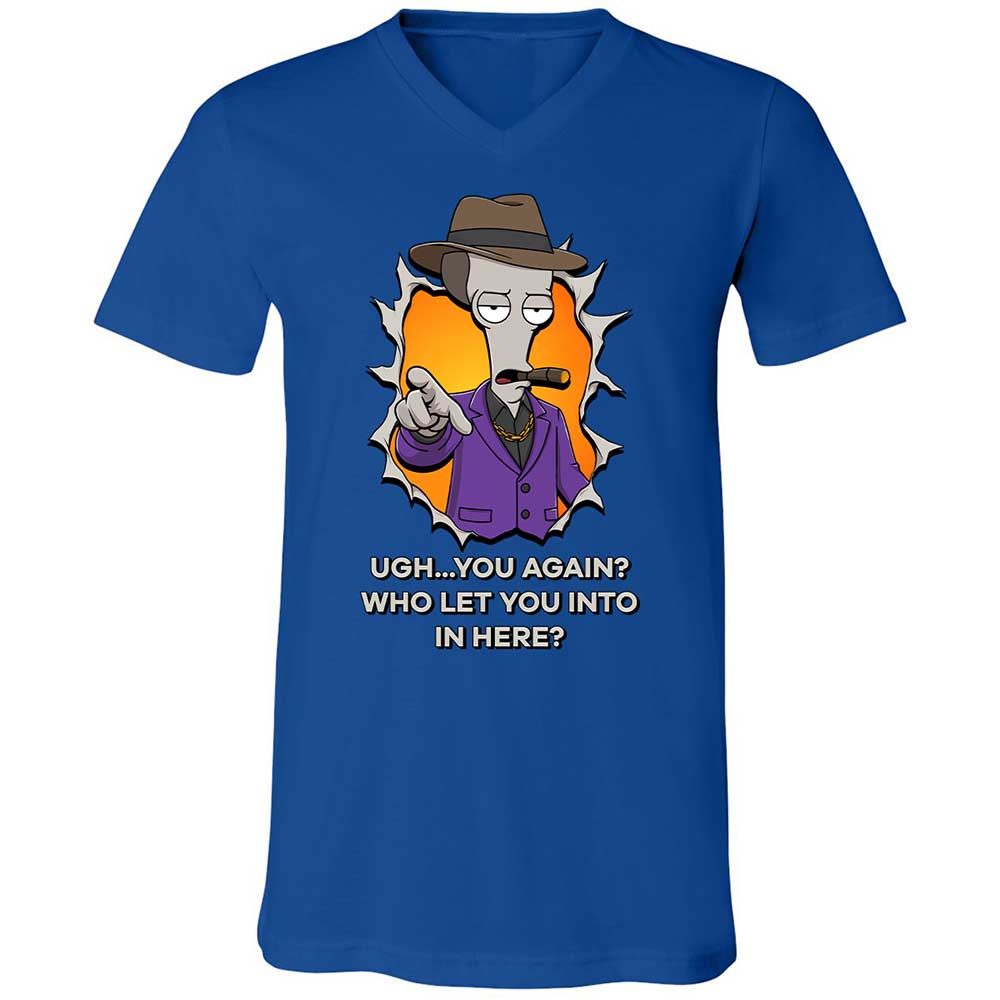 Unisex V-Neck T-Shirt - BXRKX8ND - True Royal - 3
