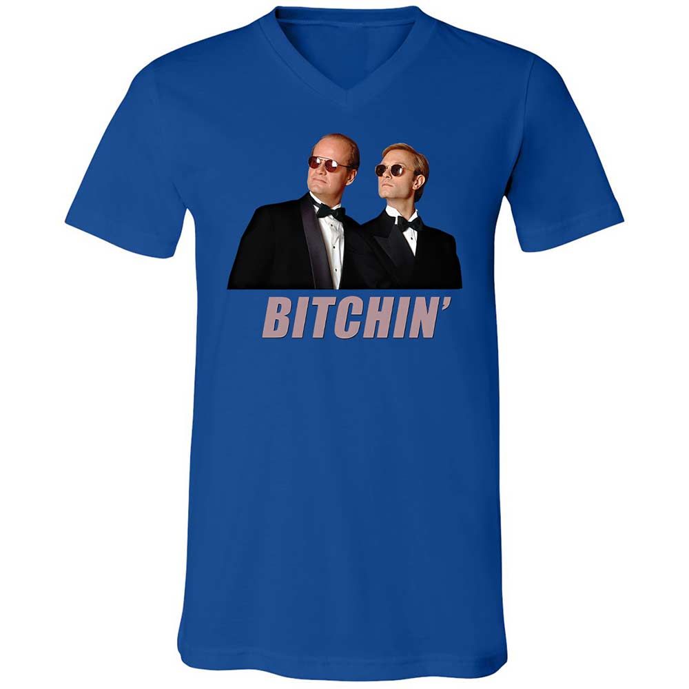 Unisex V-Neck T-Shirt - G48WVGEV - True Royal - 3