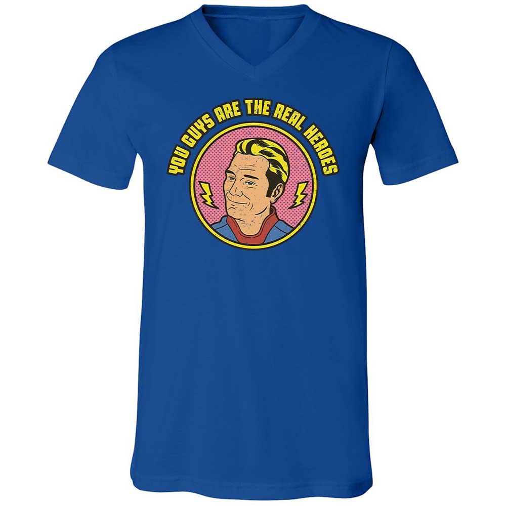 Unisex V-Neck T-Shirt - K3PNR8YK - True Royal - 3