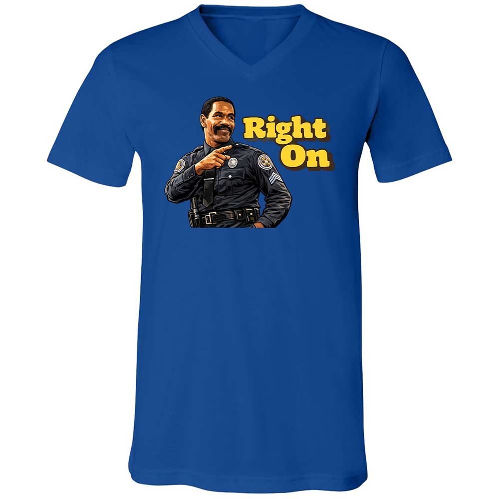 Unisex V-Neck T-Shirt - HTFWHYVP - True Royal - 3