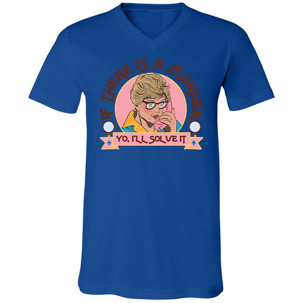 Unisex V-Neck T-Shirt - CEMHUW21 - True Royal - 3