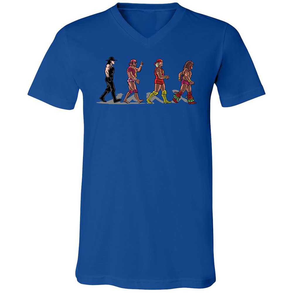 Unisex V-Neck T-Shirt - K9SA8NGQ - True Royal - 3