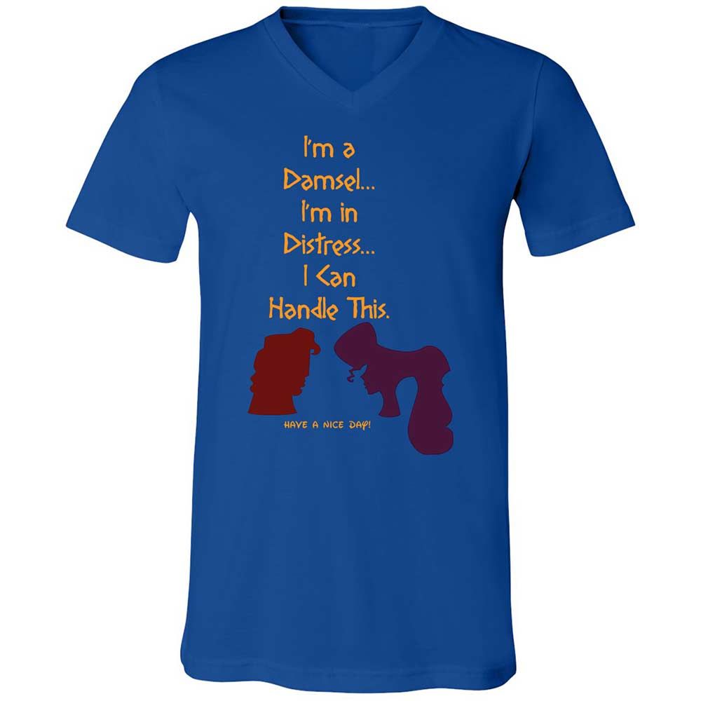 Unisex V-Neck T-Shirt - 1HN9TB3K - True Royal - 3
