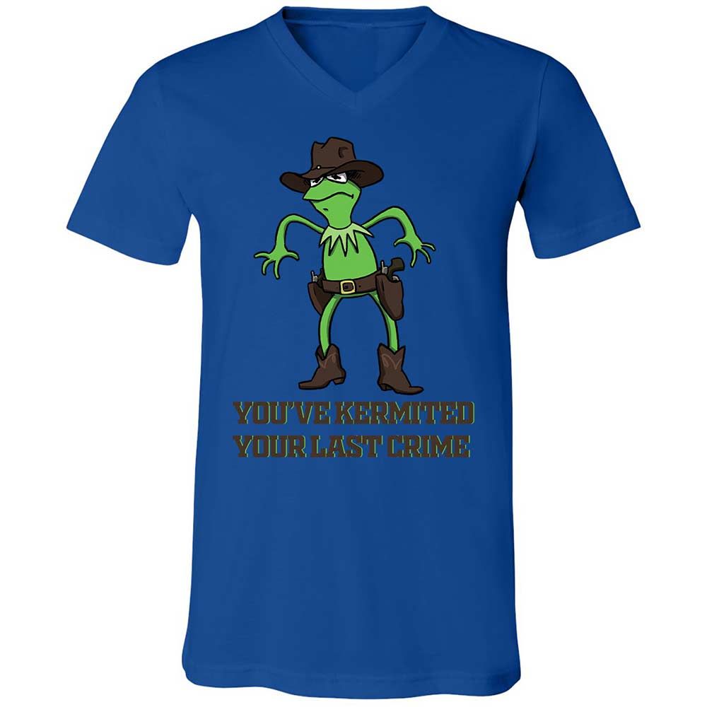 Unisex V-Neck T-Shirt - ZUWTAX6N - True Royal - 3