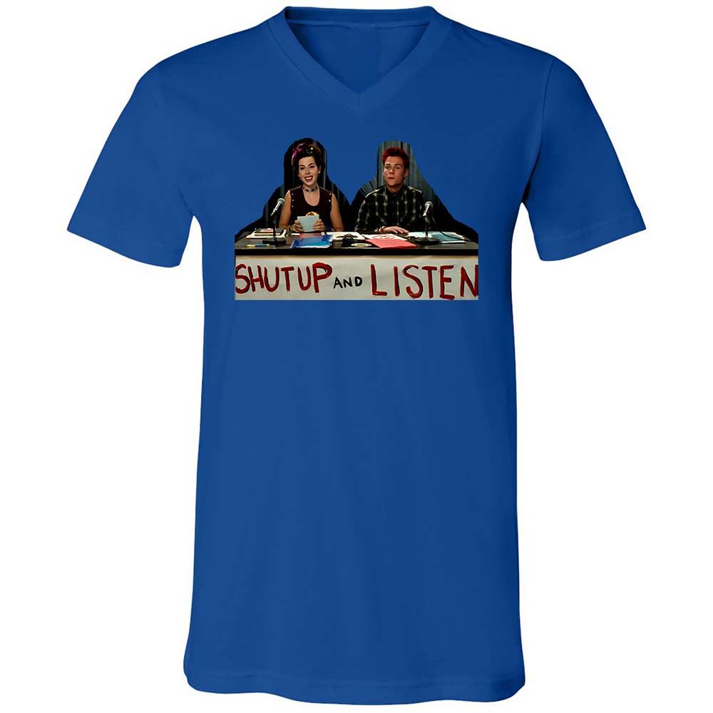 Unisex V-Neck T-Shirt - E4R5B8YE - True Royal - 3