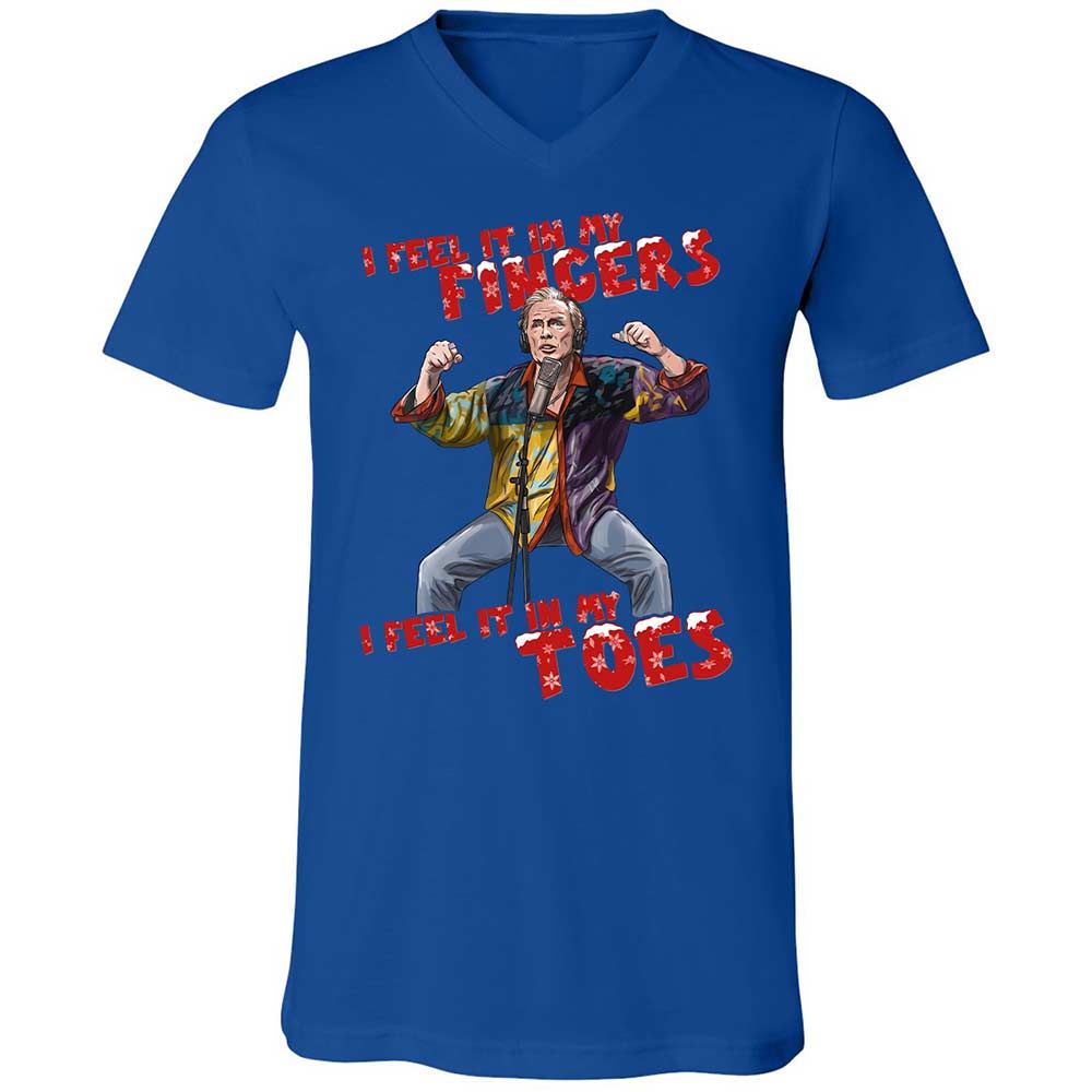 Unisex V-Neck T-Shirt - W4VNK4HC - True Royal - 3