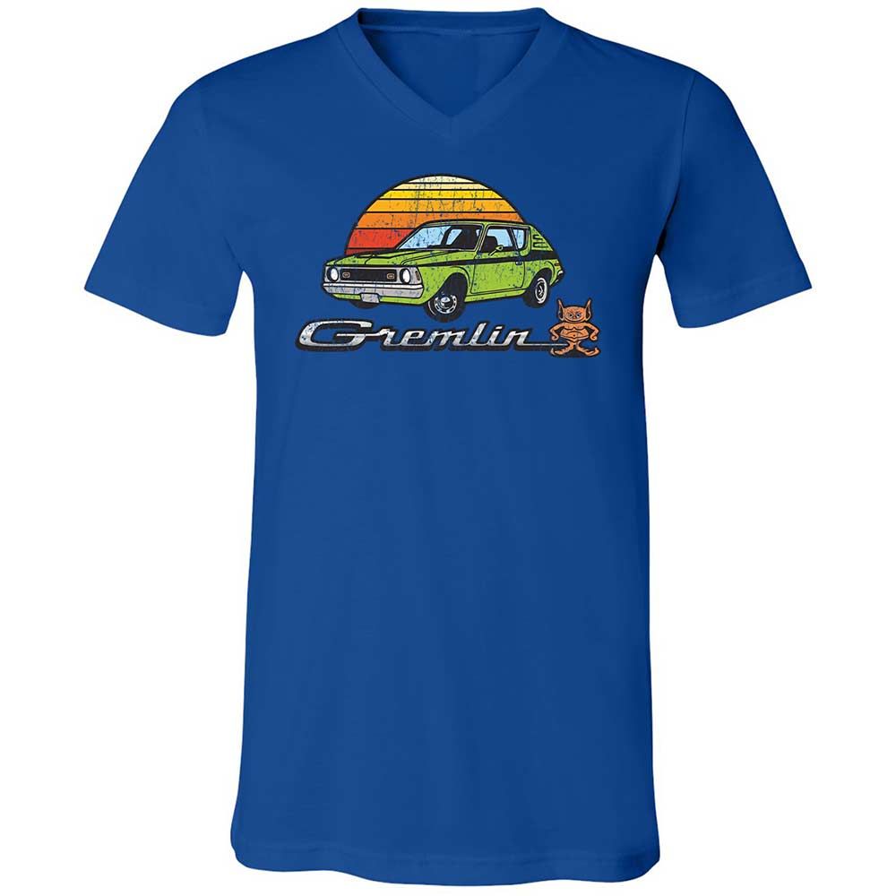 Unisex V-Neck T-Shirt - 1CVLH8DY - True Royal - 3