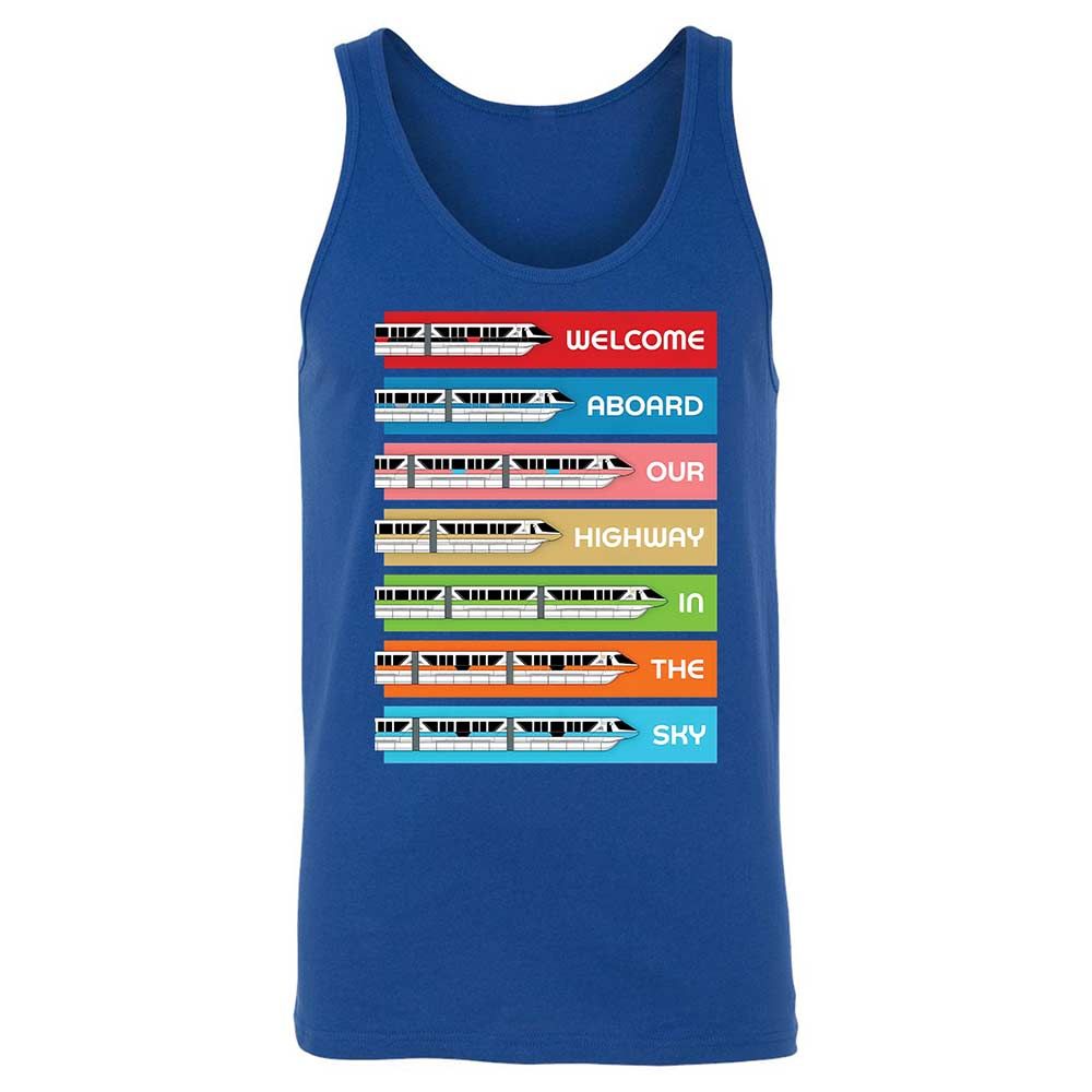 Unisex Jersey Tank - Black - True Royal - 3