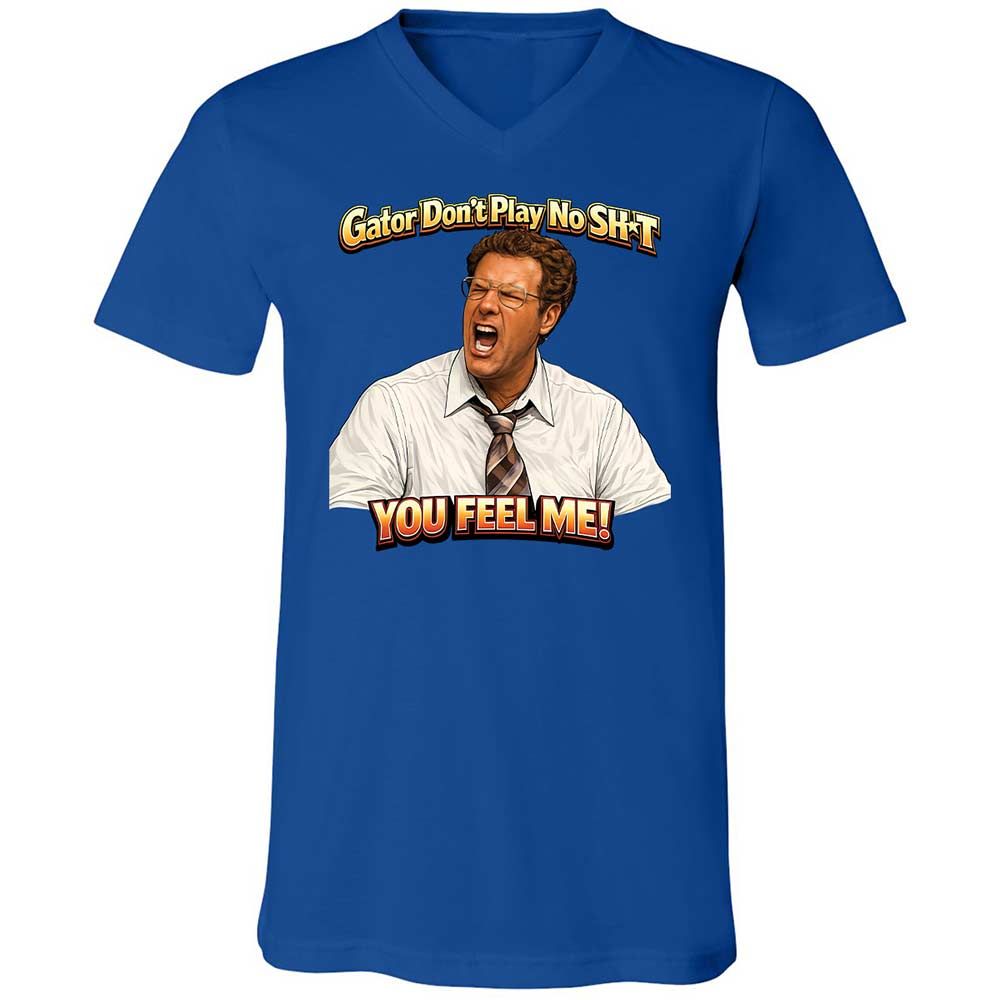Unisex V-Neck T-Shirt - Z3CKYTBE - True Royal - 3