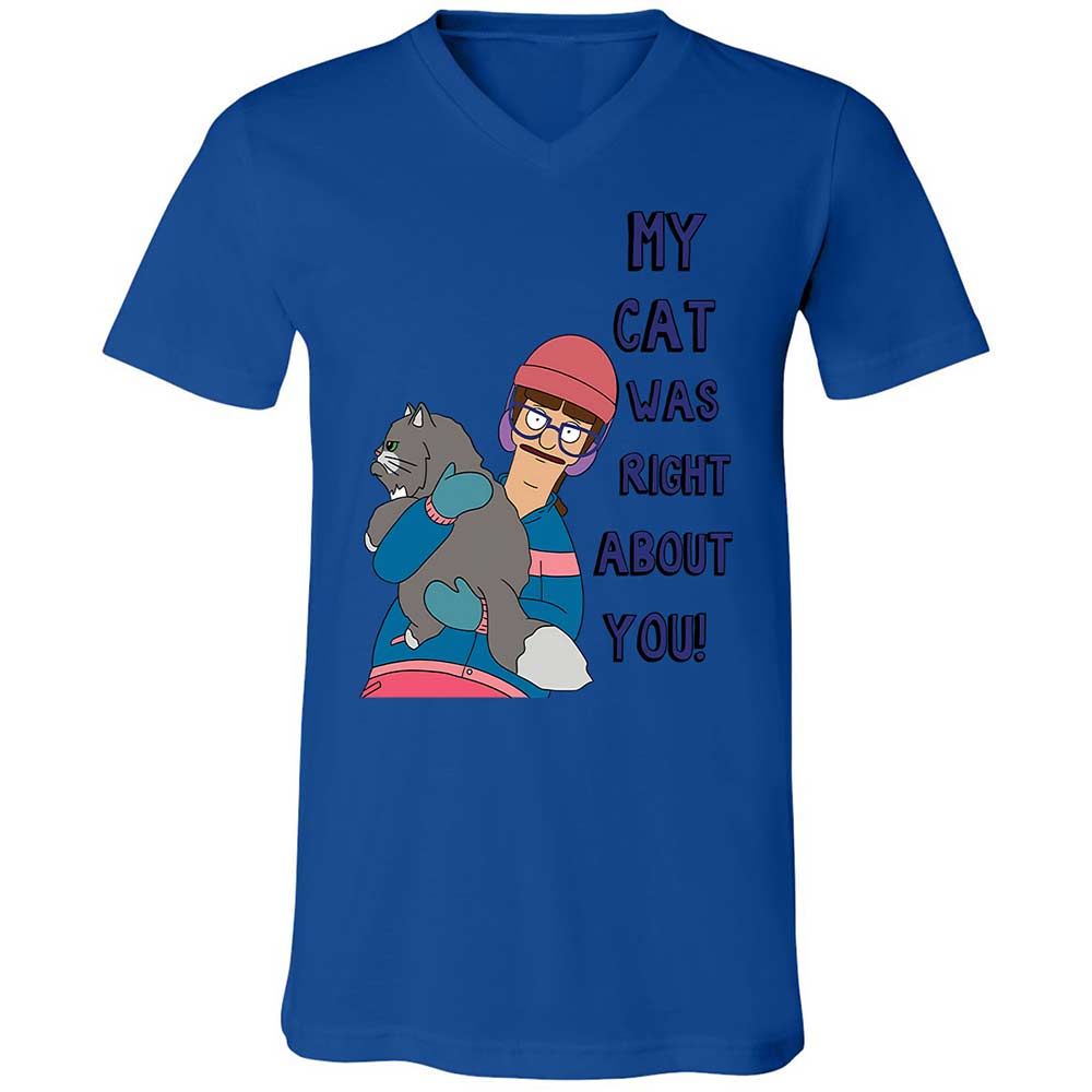 Unisex V-Neck T-Shirt - U7XDX31X - True Royal - 3