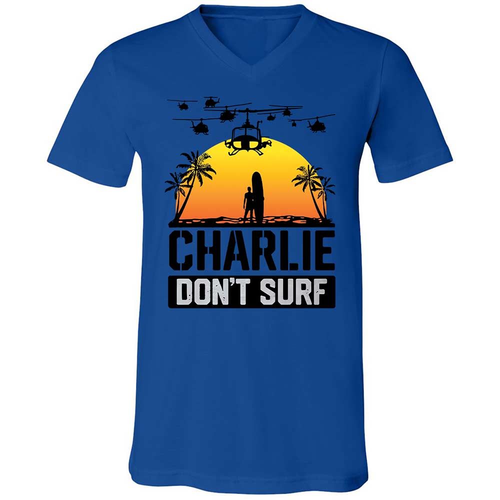 Unisex V-Neck T-Shirt - D6PE4LBV - True Royal - 3