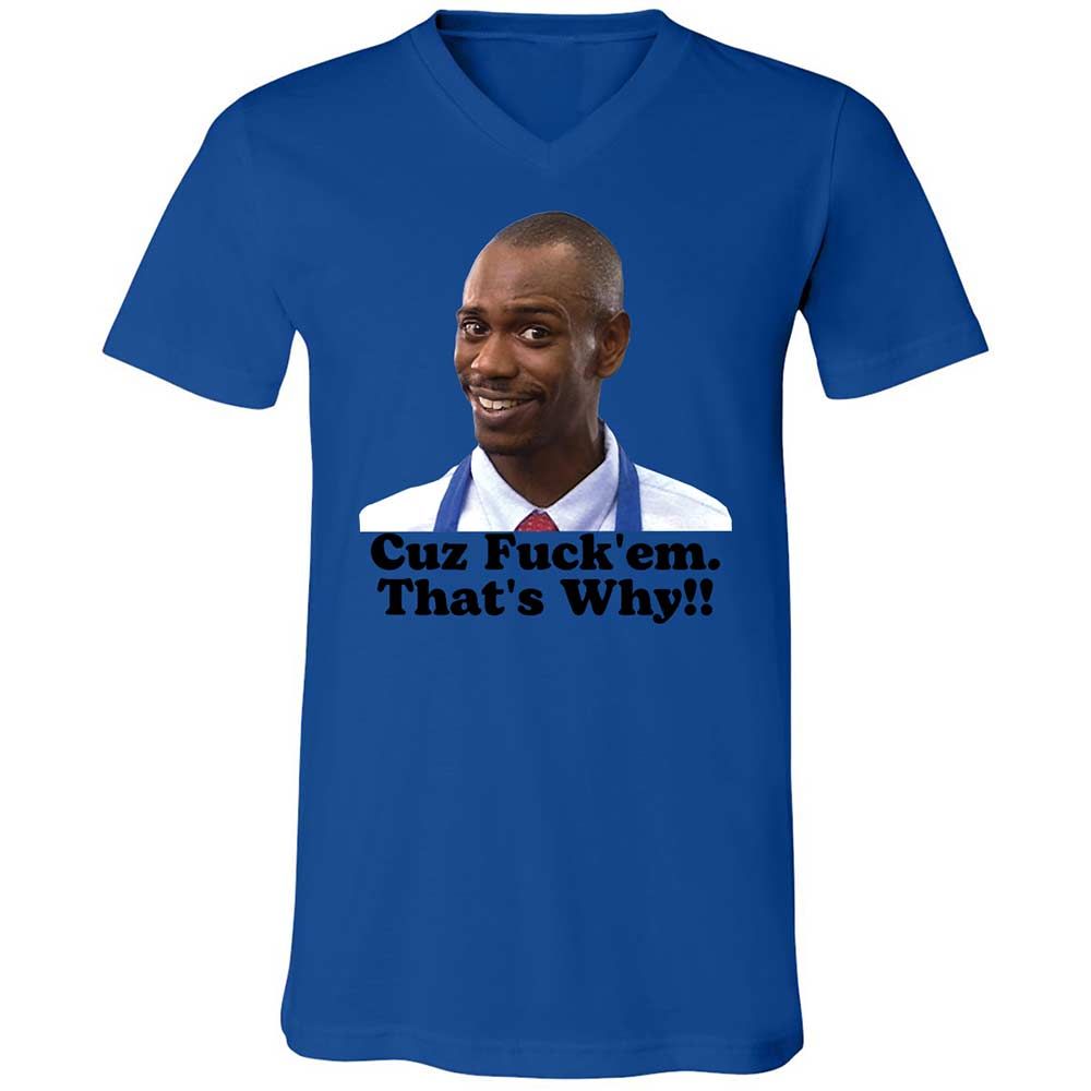 Unisex V-Neck T-Shirt - 3CCZWHEV - True Royal - 3