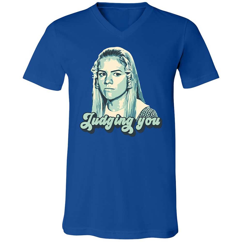 Unisex V-Neck T-Shirt - AMK3EHDQ - True Royal - 3