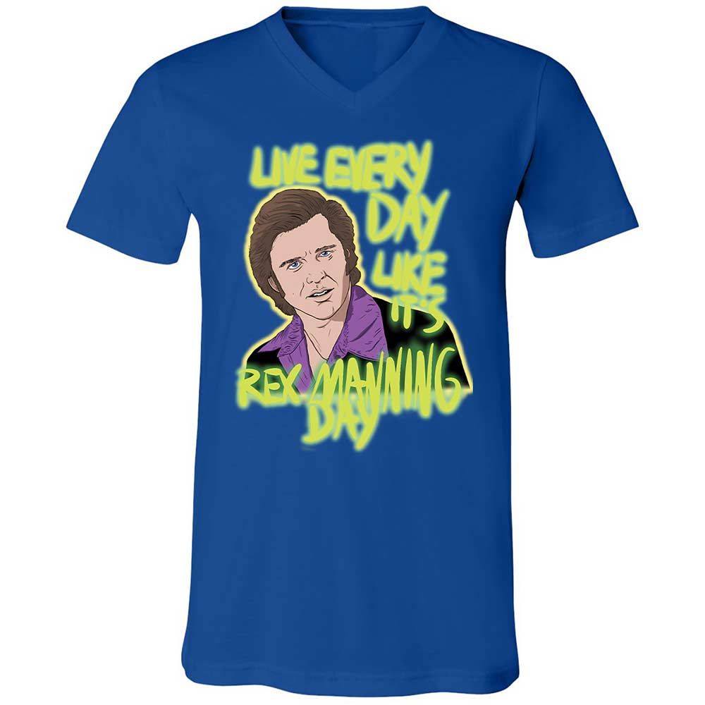 Unisex V-Neck T-Shirt - E2J26ZB4 - True Royal - 3