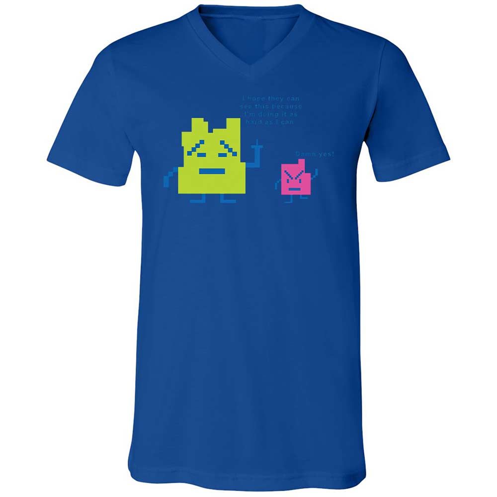 Unisex V-Neck T-Shirt - FJ7DM54A - True Royal - 3