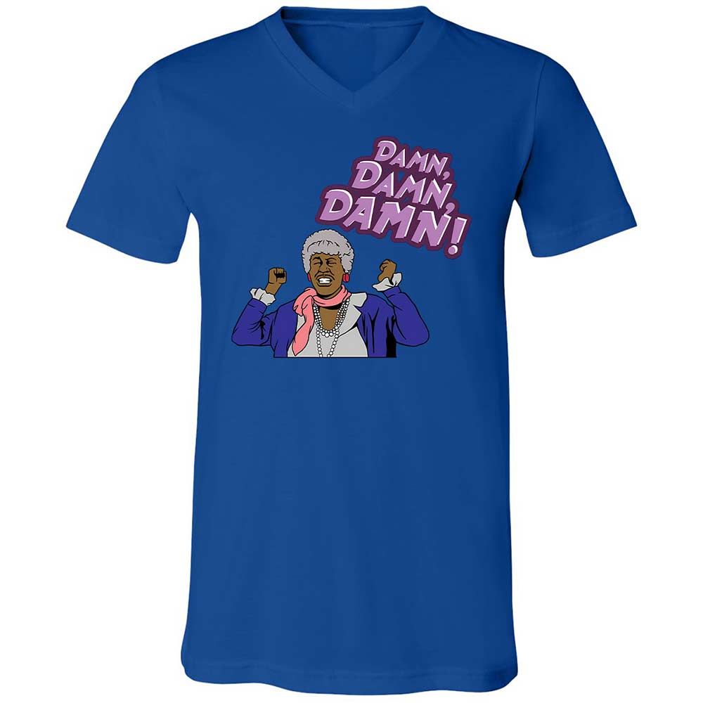 Unisex V-Neck T-Shirt - D8TELXKG - True Royal - 3