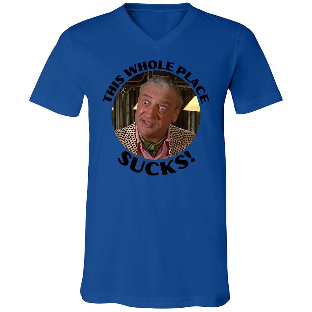 Unisex V-Neck T-Shirt - UZTSN6TW - True Royal - 3