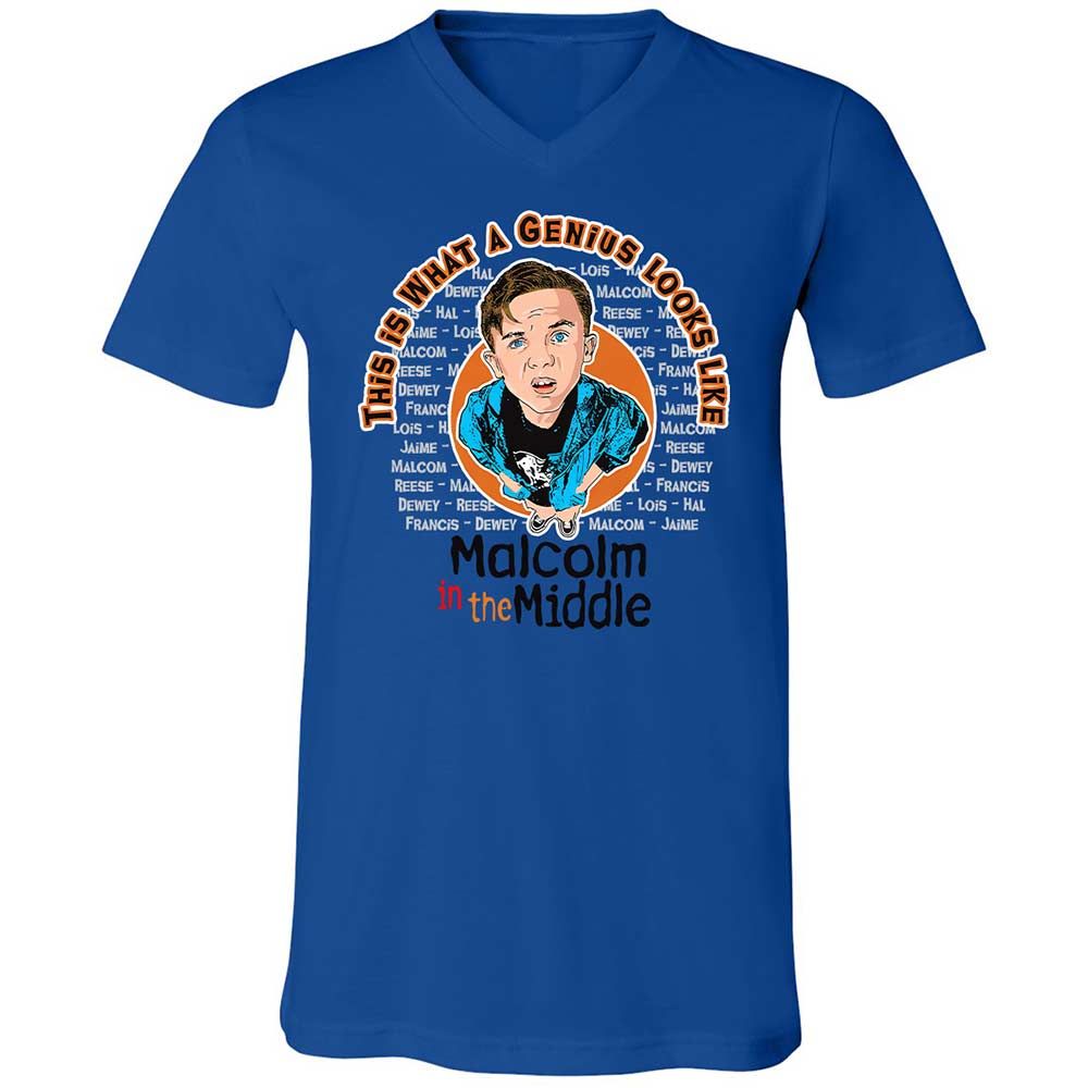 Unisex V-Neck T-Shirt - 2HJKEGH7 - True Royal - 3