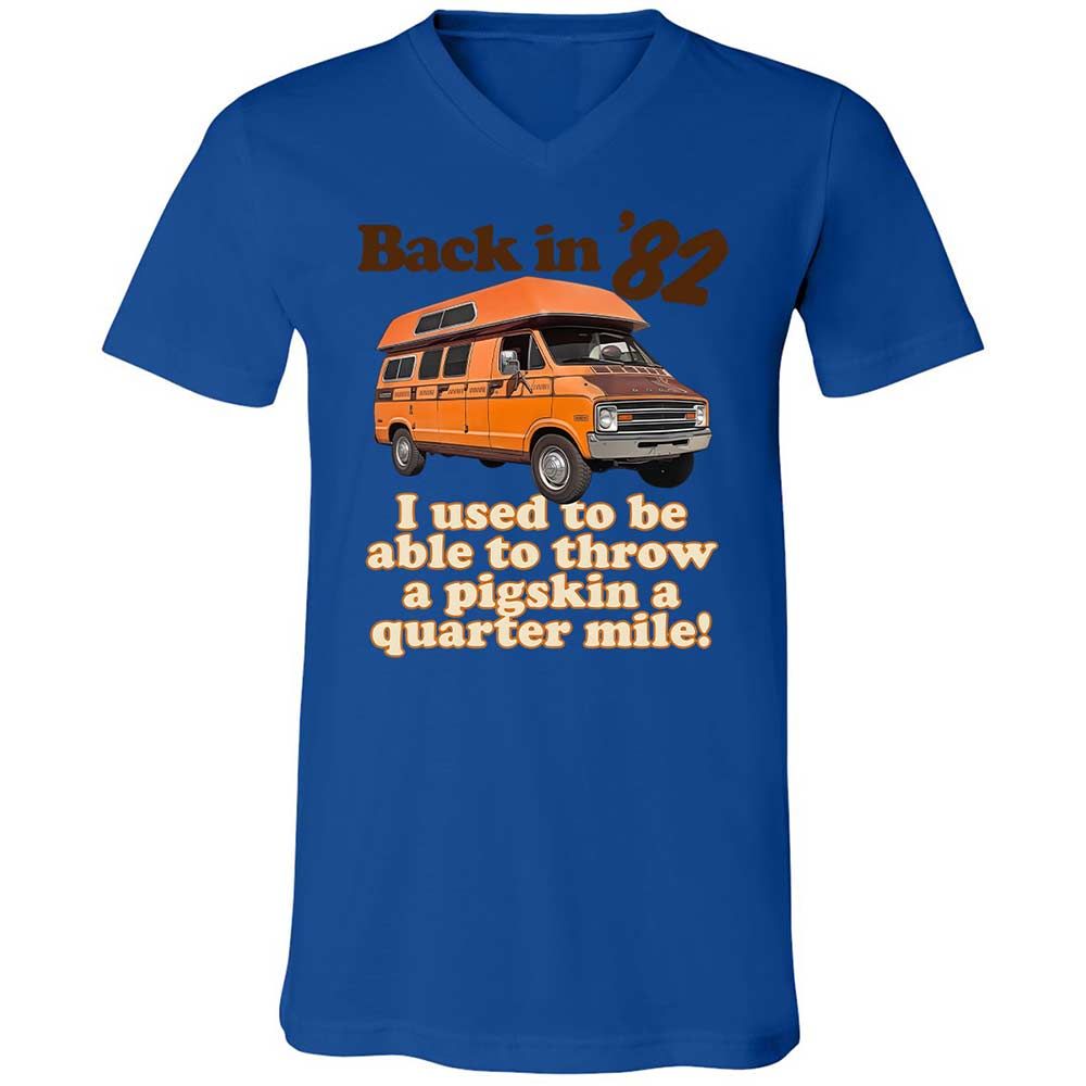 Unisex V-Neck T-Shirt - YND5XQAJ - True Royal - 3