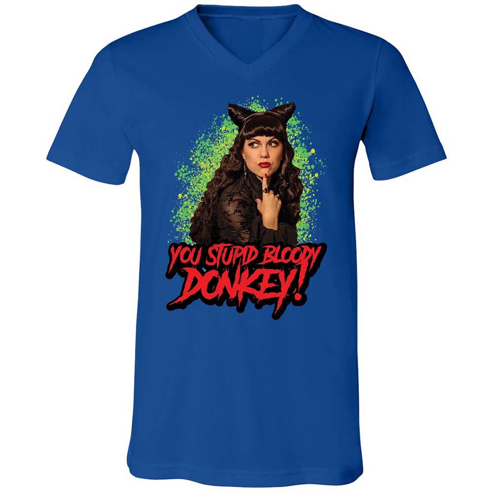 Unisex V-Neck T-Shirt - HX5DU2ZS - True Royal - 3
