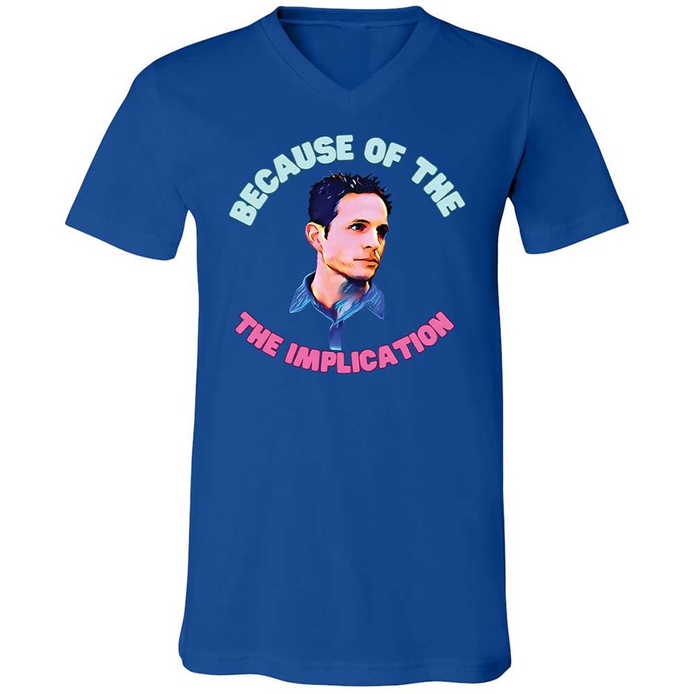 Unisex V-Neck T-Shirt - 27DFFAKC - True Royal - 3