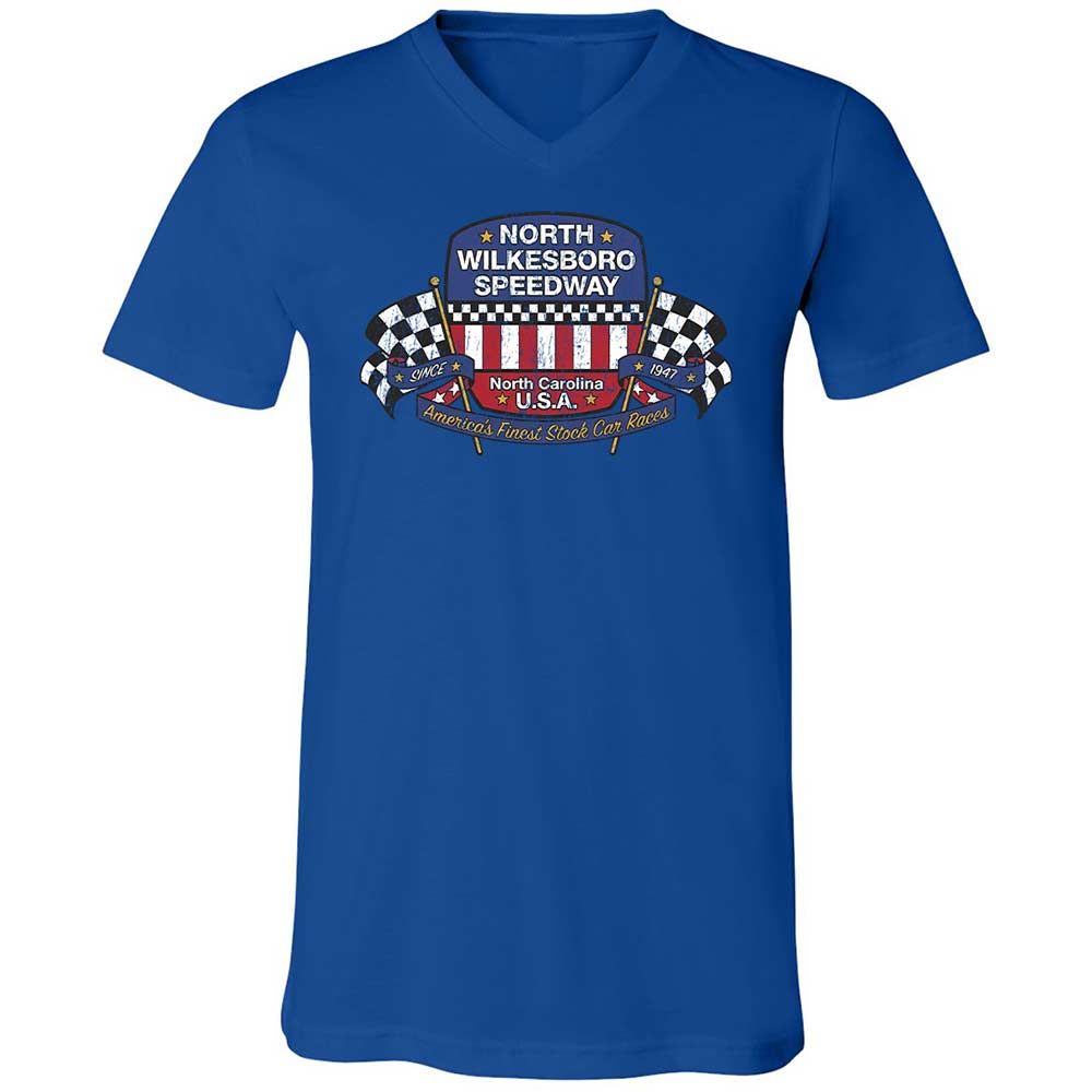Unisex V-Neck T-Shirt - 8GCRQ53Y - True Royal - 3