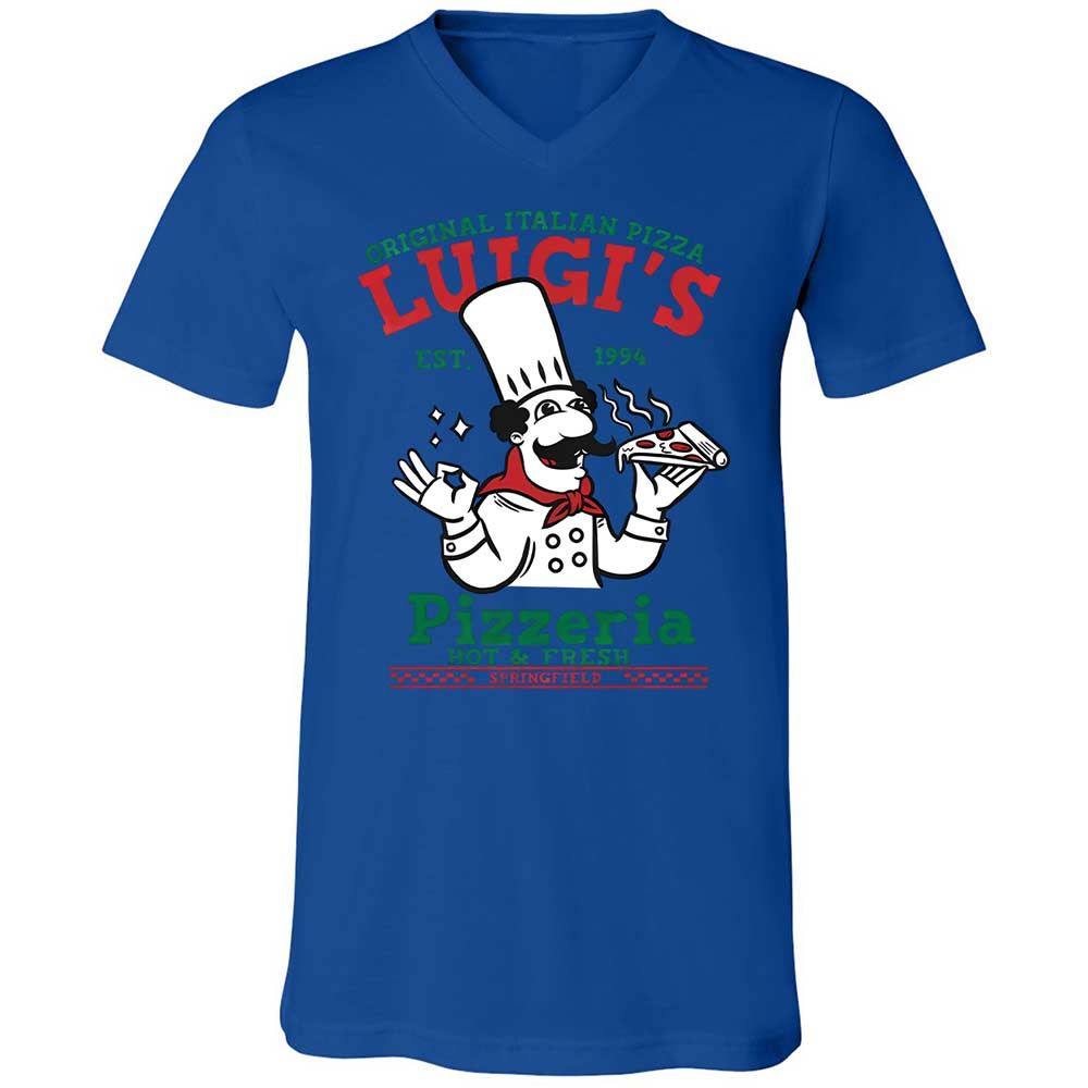 Unisex V-Neck T-Shirt - UAEK7RUU - True Royal - 3