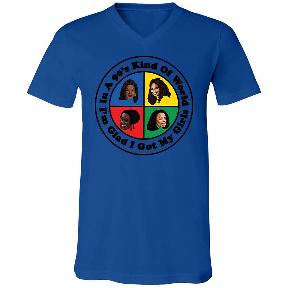 Unisex V-Neck T-Shirt - S46J1YTM - True Royal - 3