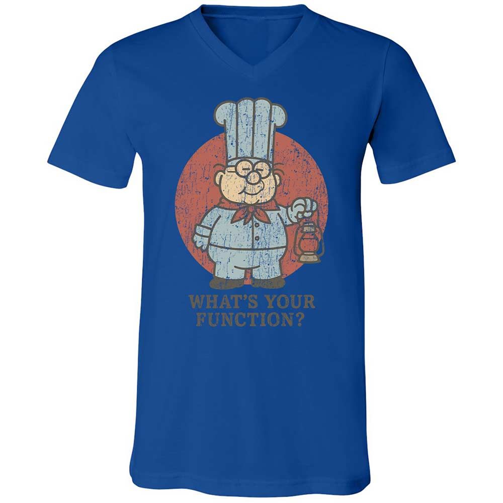 Unisex V-Neck T-Shirt - W4CU386R - True Royal - 3